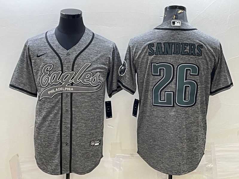 Men's Philadelphia Eagles #26 Miles Sanders Grey Gridiron With Patch Cool Base Stitched Baseball Jersey,We sell and wholesale Men's Philadelphia Eagles #26 Miles Sanders Grey Gridiron With Patch Cool Base Stitched Baseball Jersey on line form chian!